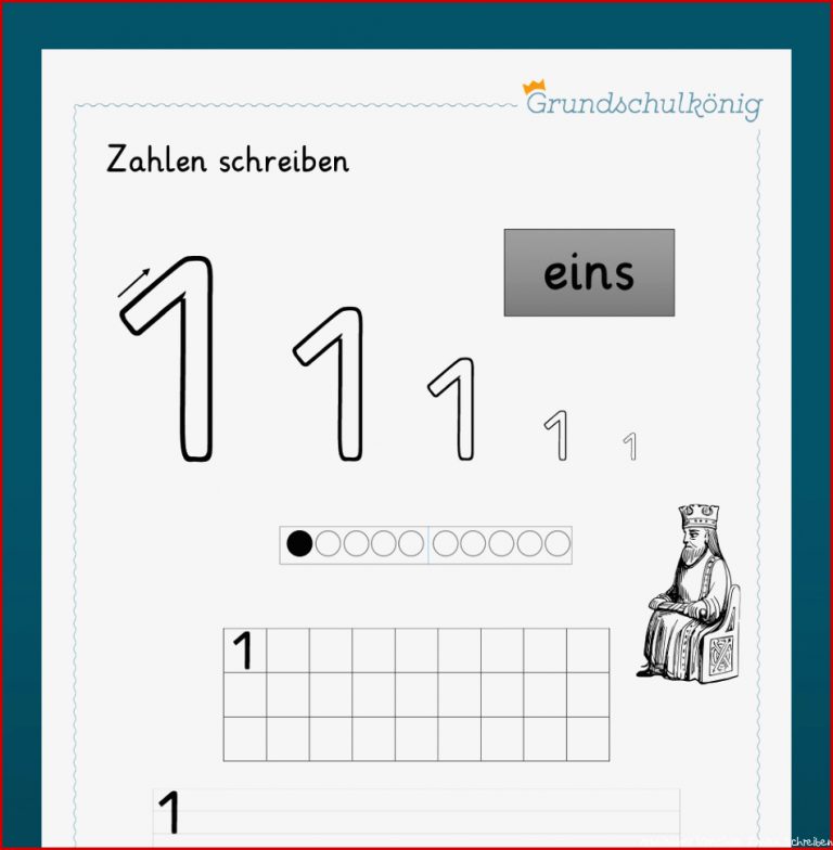 Grundkurs Zahlen Schreiben Lernen Grundschulkönig Shop