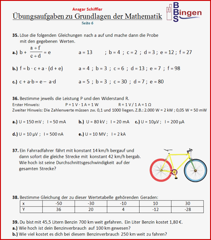 Grundlagen Der Mathematik Aufgaben