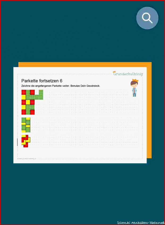 Grundschule Arbeitsblätter Parkettierung Grundschule
