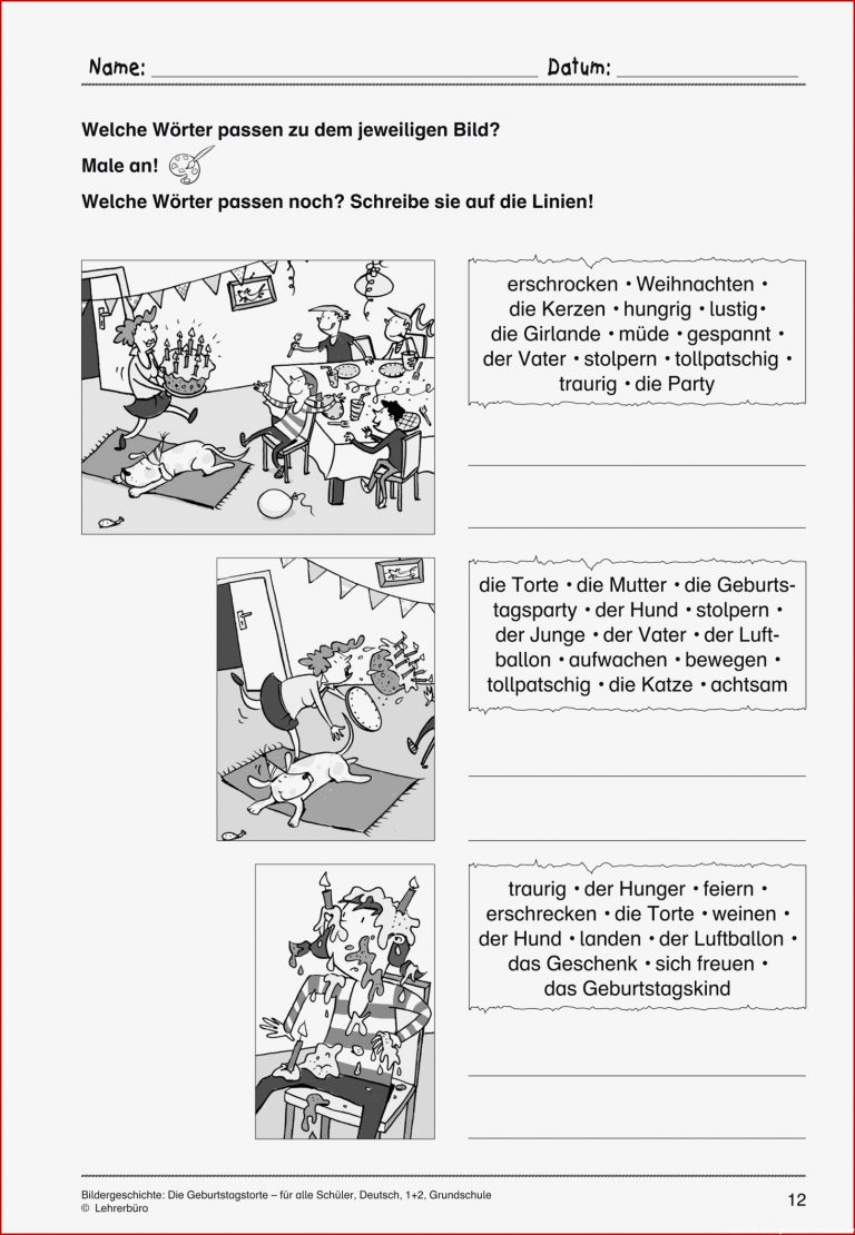 Grundschule Bildergeschichte Arbeitsblatt Herbstliche