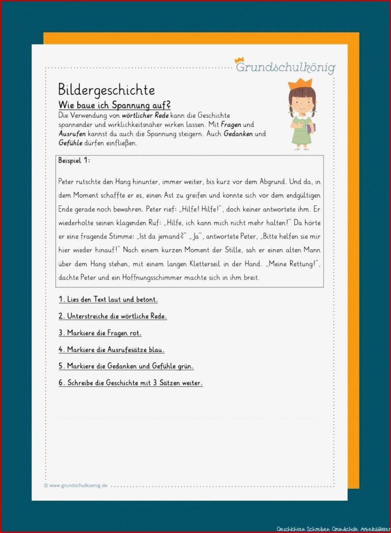 Grundschule Bildergeschichte Eine Geschichte Schreiben 3