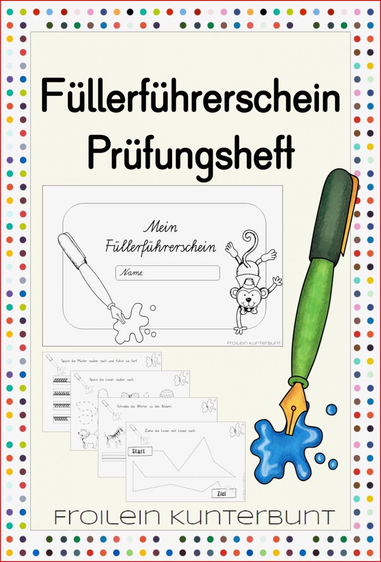 Grundschule Füller Führerschein Arbeitsblätter Worksheets