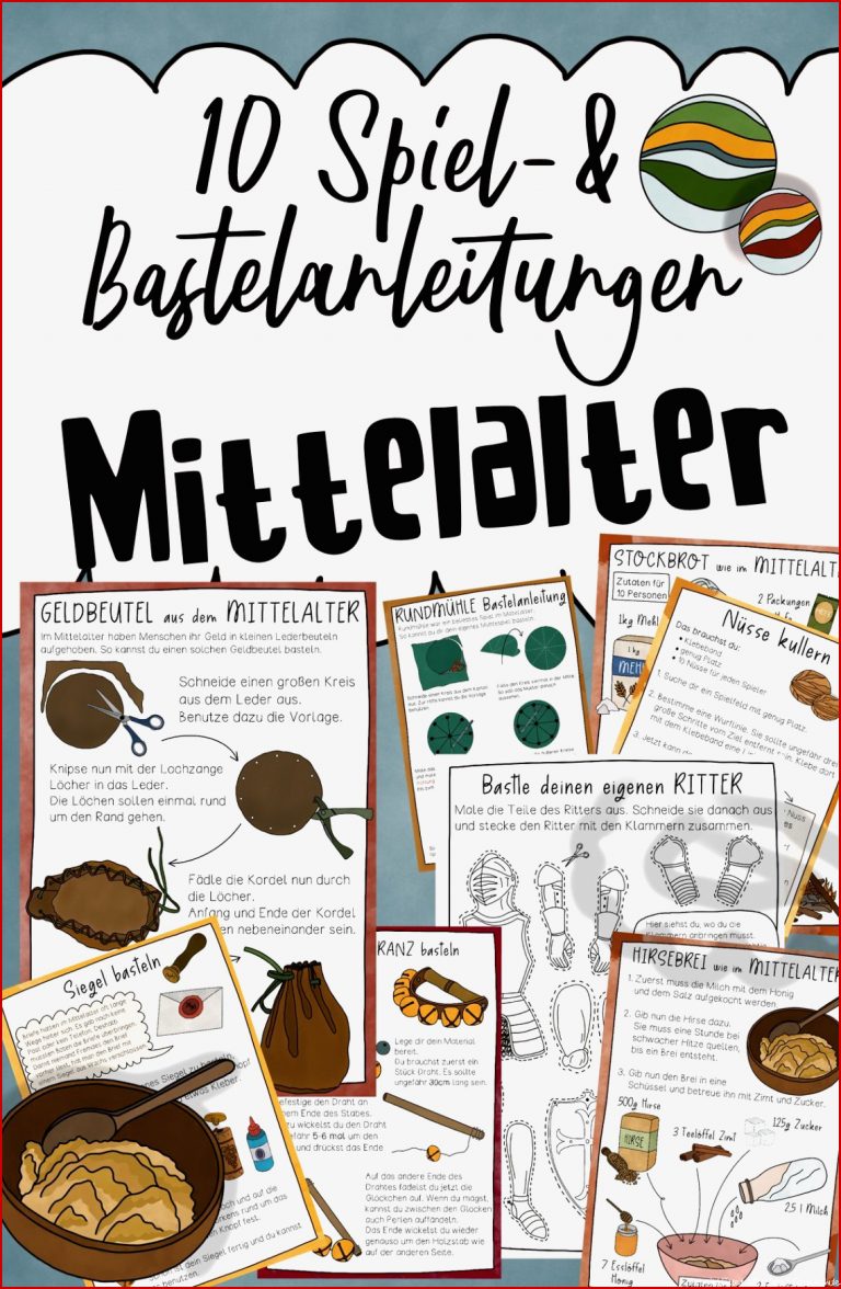 Grundschule Mittelalter Spiel & Bastelanleitungen