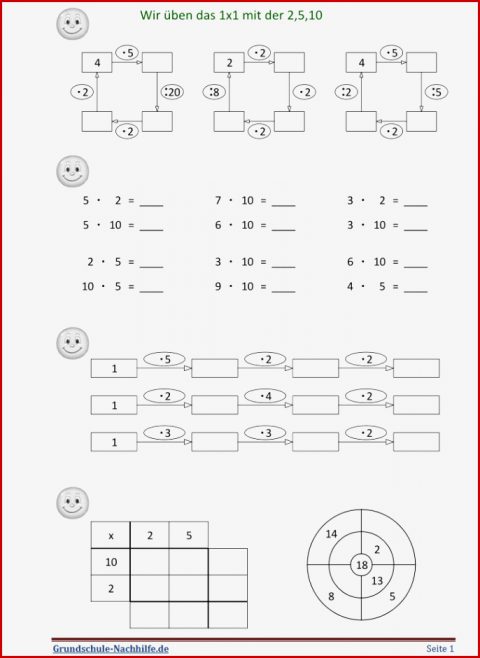 Grundschule-nachhilfe.de Arbeitsblatt Mathe Klasse 2,3 Wir Ã¼ben ...