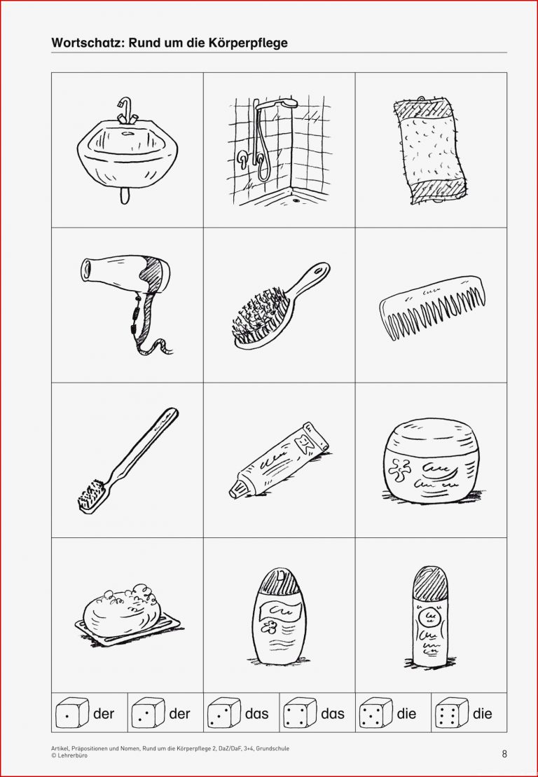 Grundschule Unterrichtsmaterial Daf Daz Grammatik Artikel