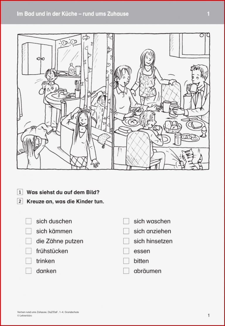 Grundschule Unterrichtsmaterial DaF DaZ Grammatik Verben