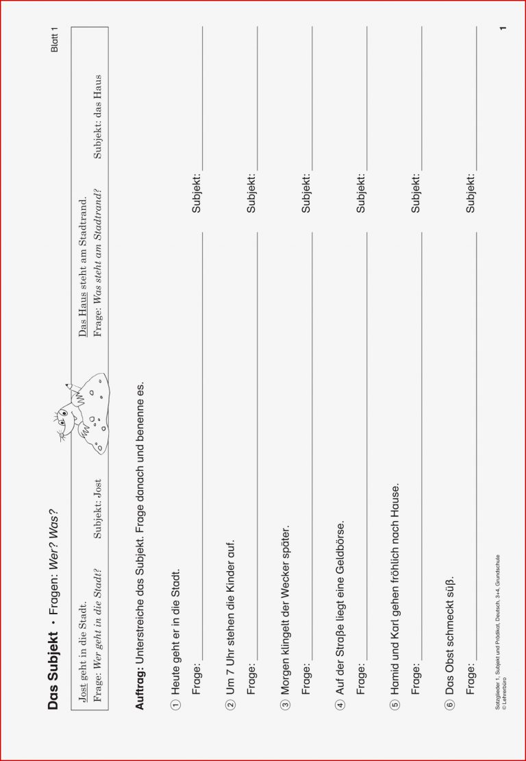 Grundschule Unterrichtsmaterial Deutsch Grammatik