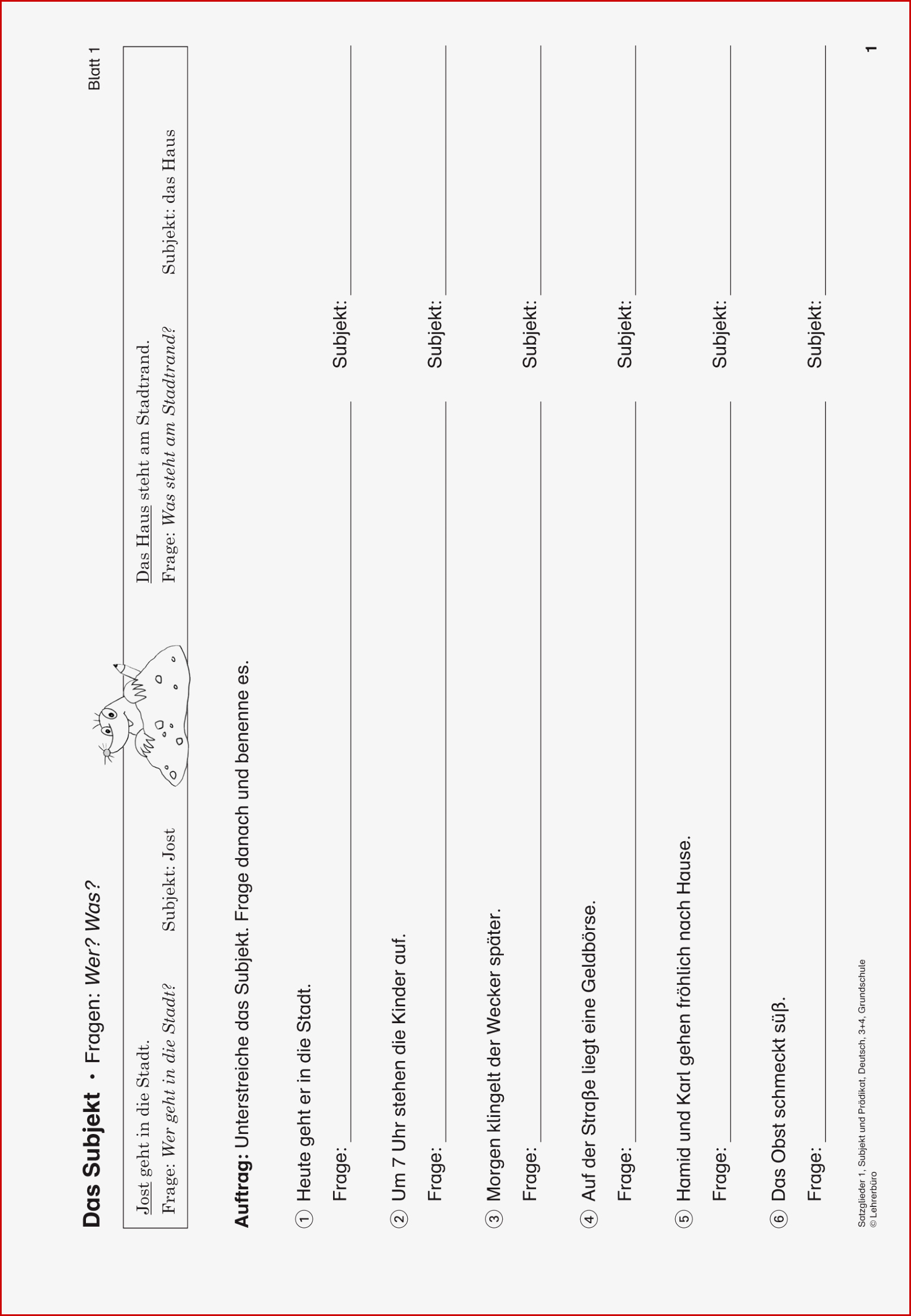 Grundschule Unterrichtsmaterial Deutsch Grammatik