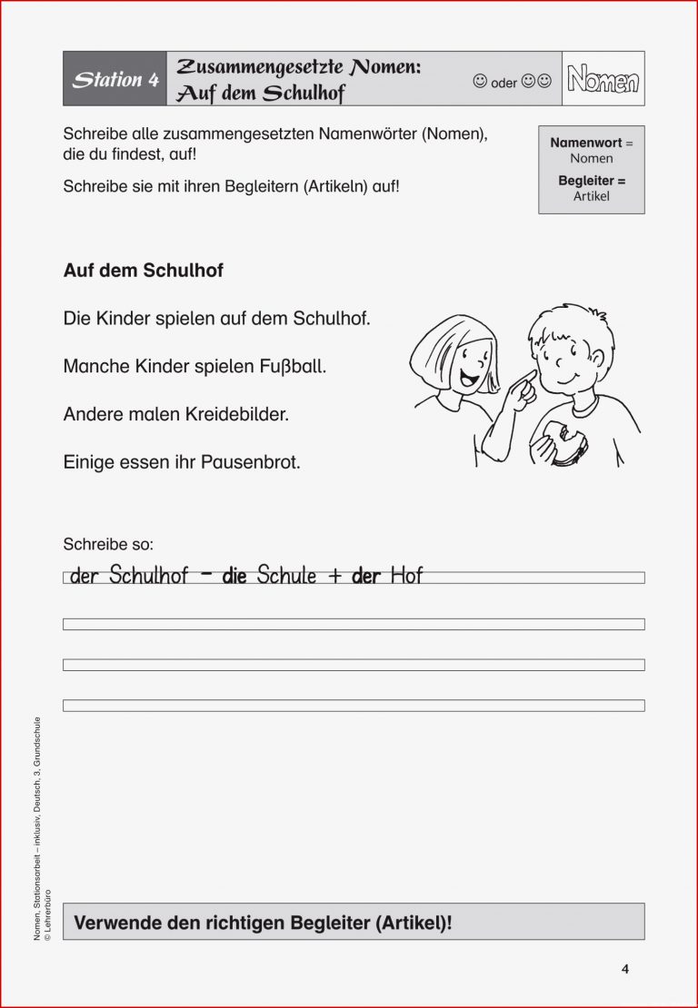 Grundschule Unterrichtsmaterial Deutsch Inklusion Nomen