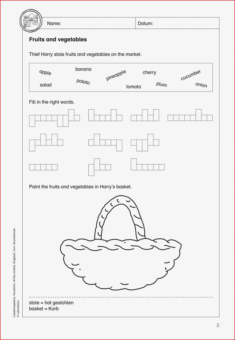 Grundschule Unterrichtsmaterial Englisch