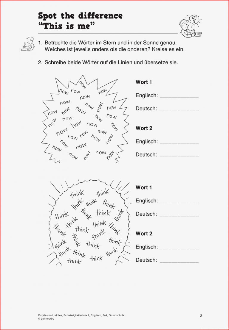 Grundschule Unterrichtsmaterial Englisch Rätsel Und Spiele