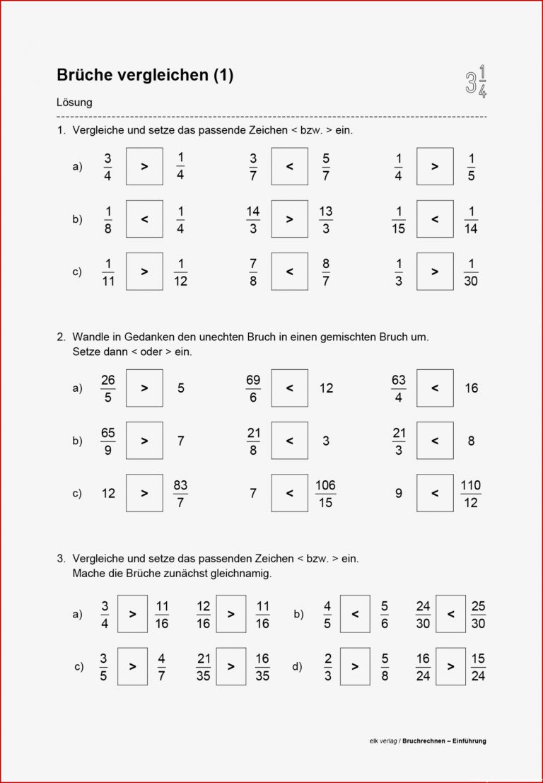 Grundschule Unterrichtsmaterial Mathematik Bruchrechnen