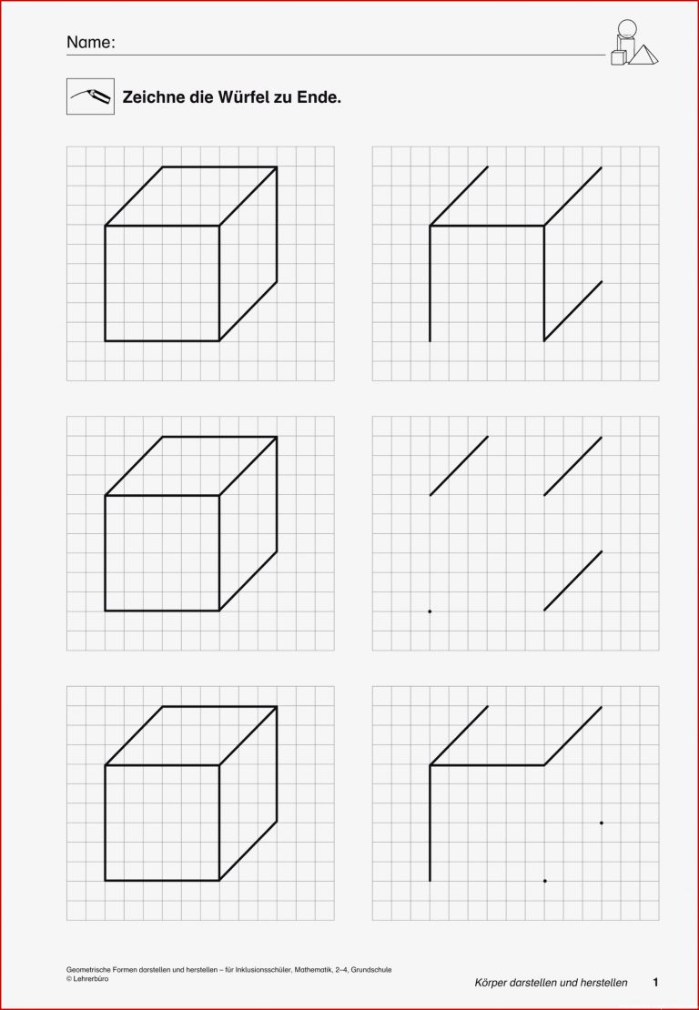 Grundschule Unterrichtsmaterial Mathematik Inklusion Geometrie