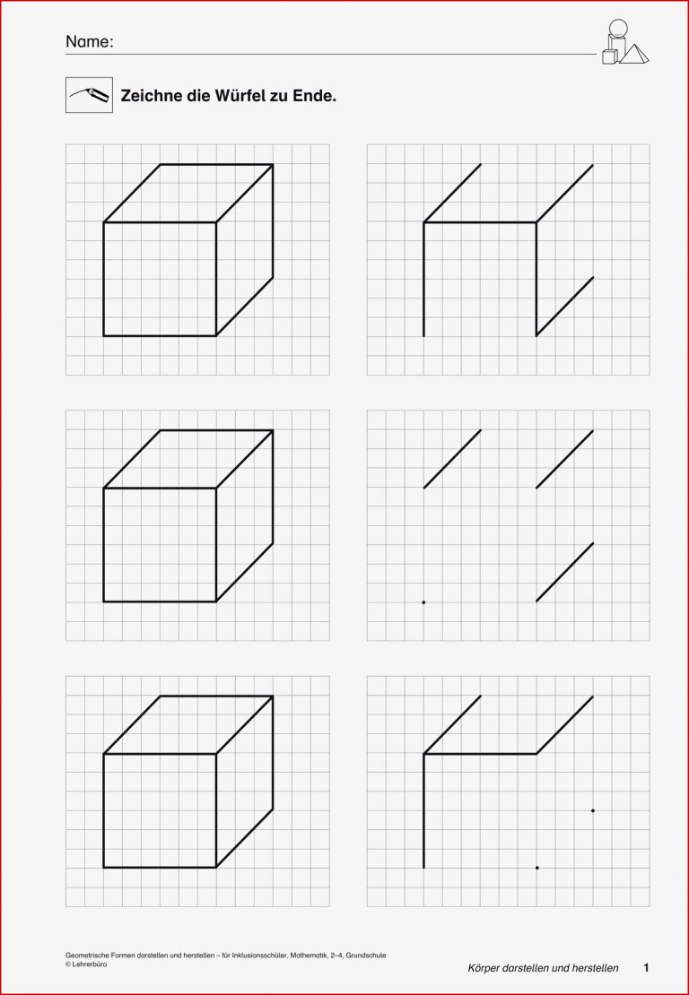 Grundschule Unterrichtsmaterial Mathematik Inklusion Geometrie