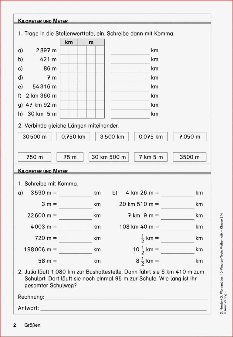 Grundschule Unterrichtsmaterial Mathematik Lernstand Messen Und ...