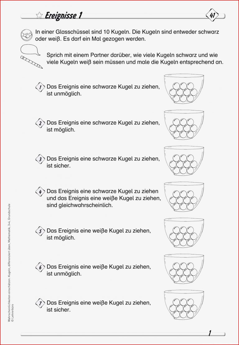 Grundschule Unterrichtsmaterial Mathematik Stochastik