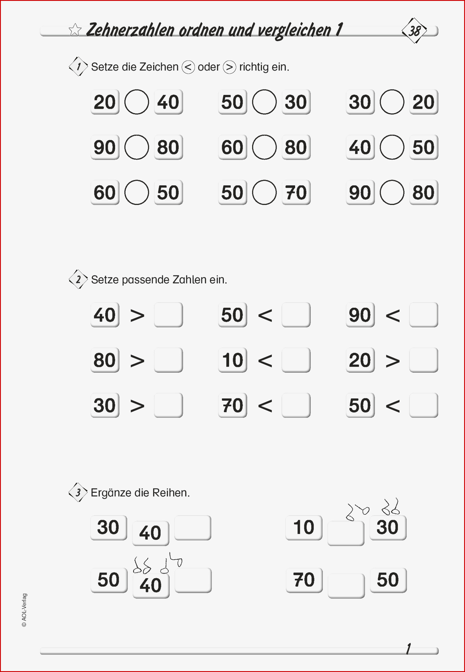 Grundschule Unterrichtsmaterial Mathematik Zahlenraum Bis 100