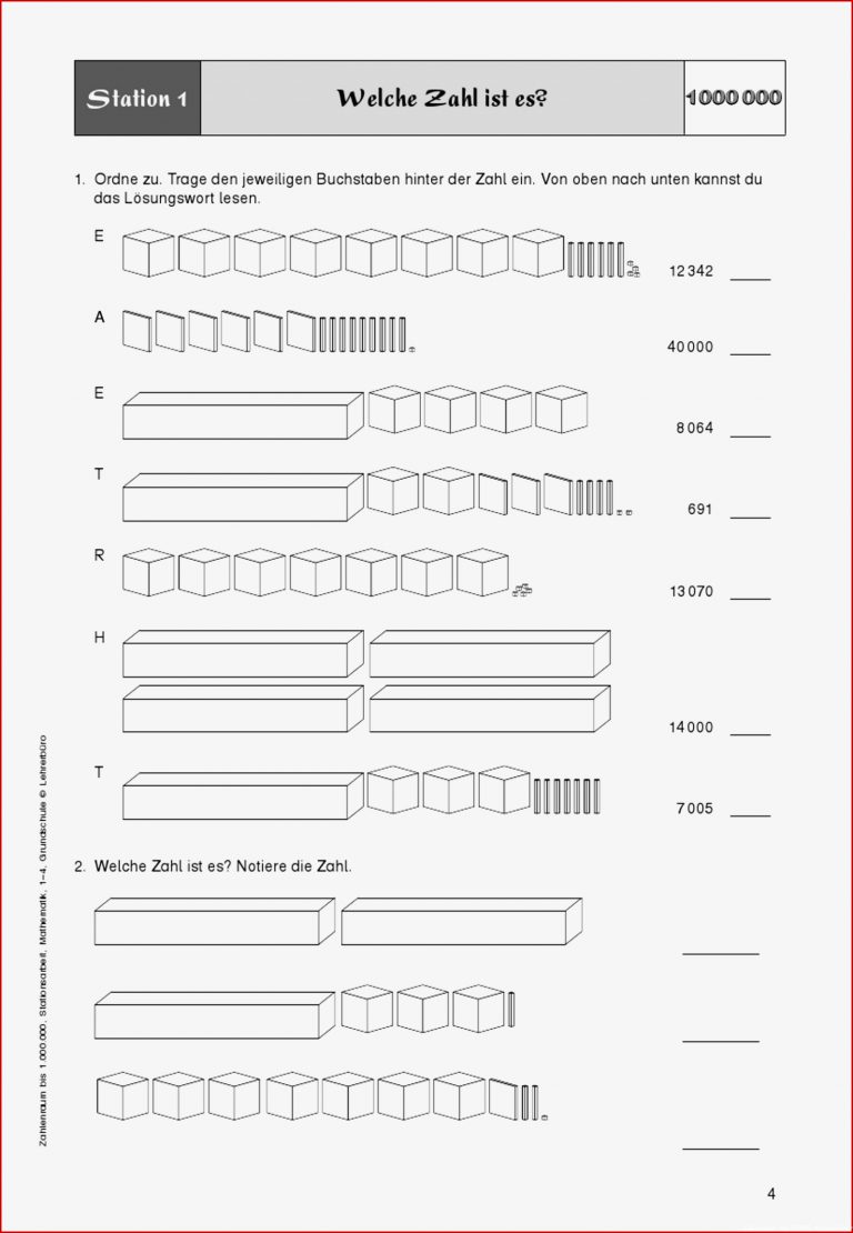 Grundschule Unterrichtsmaterial Mathematik Zahlenraum Bis
