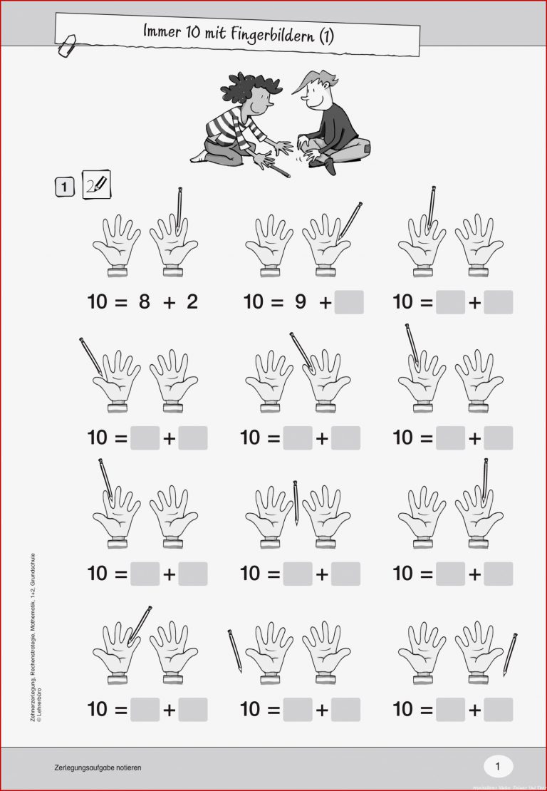 Grundschule Unterrichtsmaterial Mathematik Zahlenraum bis 20