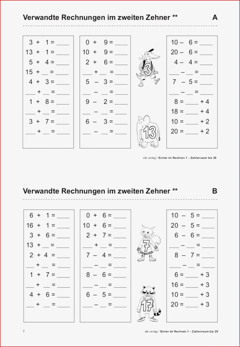 Grundschule Unterrichtsmaterial Mathematik Zahlenraum Bis 20