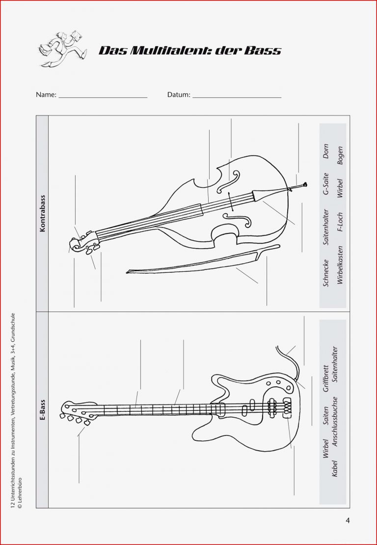 Grundschule Unterrichtsmaterial Musik Instrumente