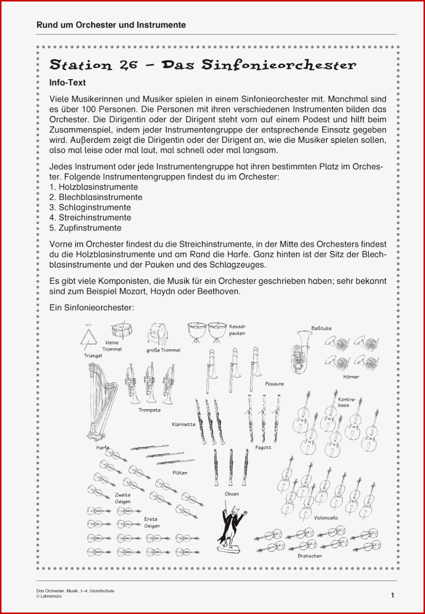 Grundschule Unterrichtsmaterial Musik Instrumente Das