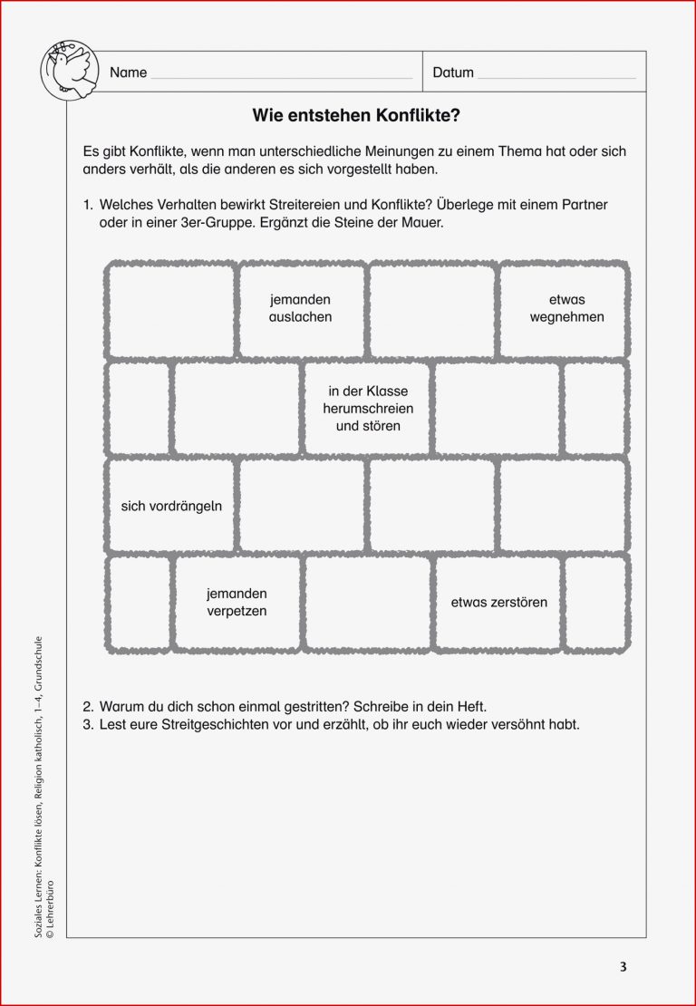 Grundschule Unterrichtsmaterial Religion Werte und Glaube