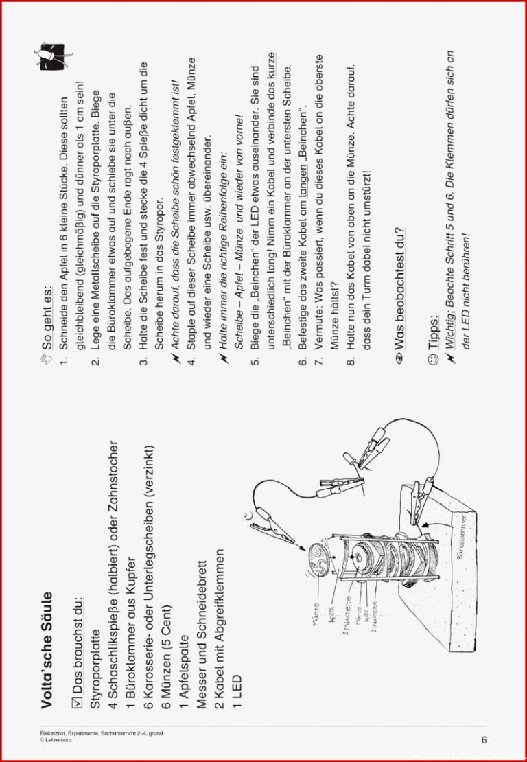 Grundschule Unterrichtsmaterial Sachunterricht Experimente