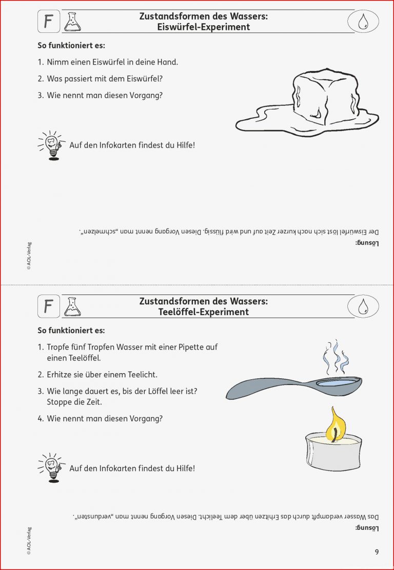 Grundschule Unterrichtsmaterial Sachunterricht Experimente