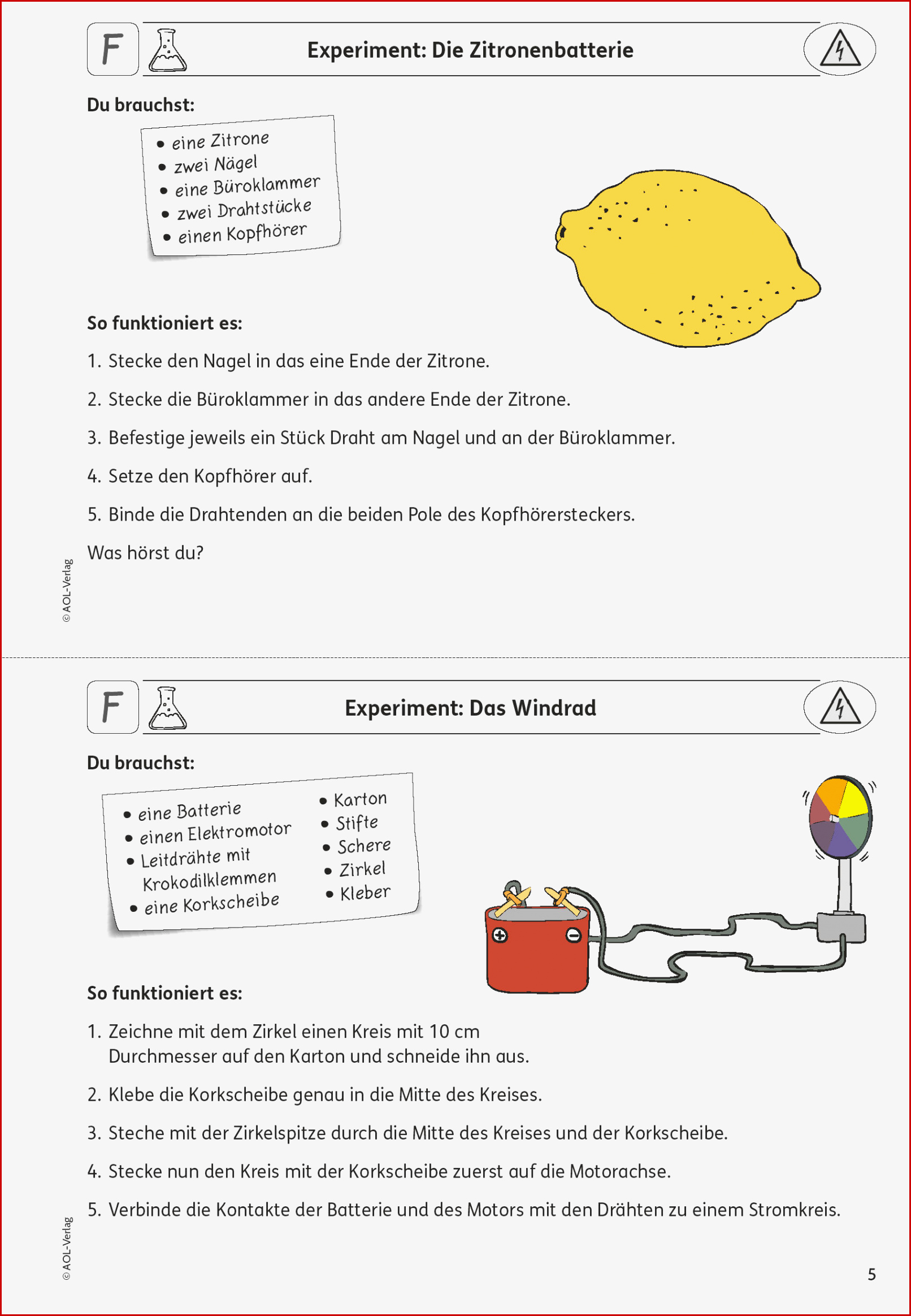 Grundschule Unterrichtsmaterial Sachunterricht Experimente