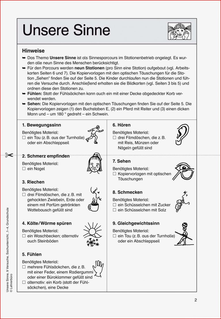 Grundschule Unterrichtsmaterial Sachunterricht Experimente