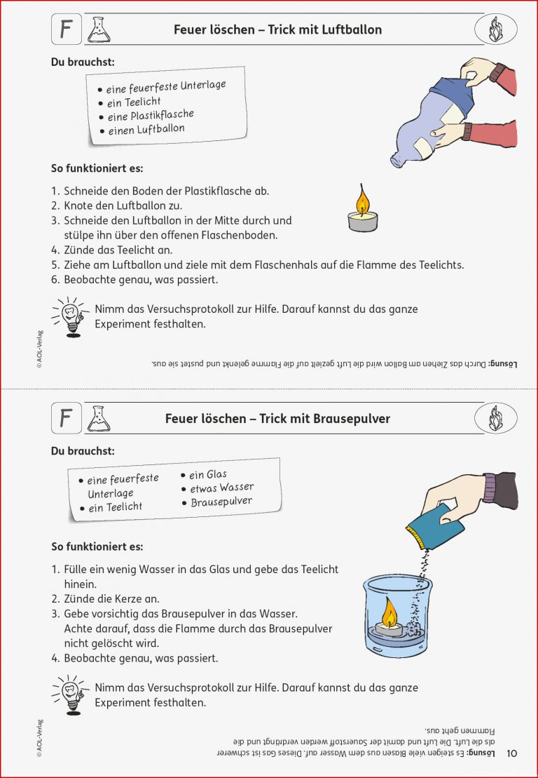 Grundschule Unterrichtsmaterial Sachunterricht Experimente