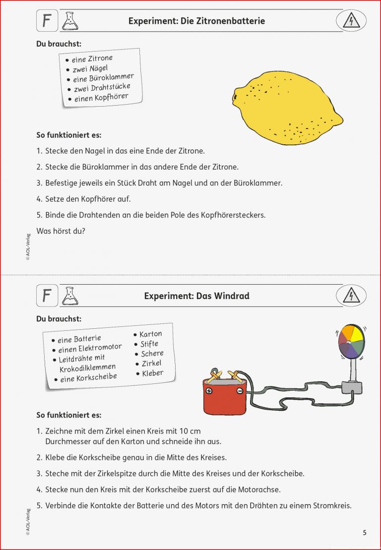 Grundschule Unterrichtsmaterial Sachunterricht Experimente