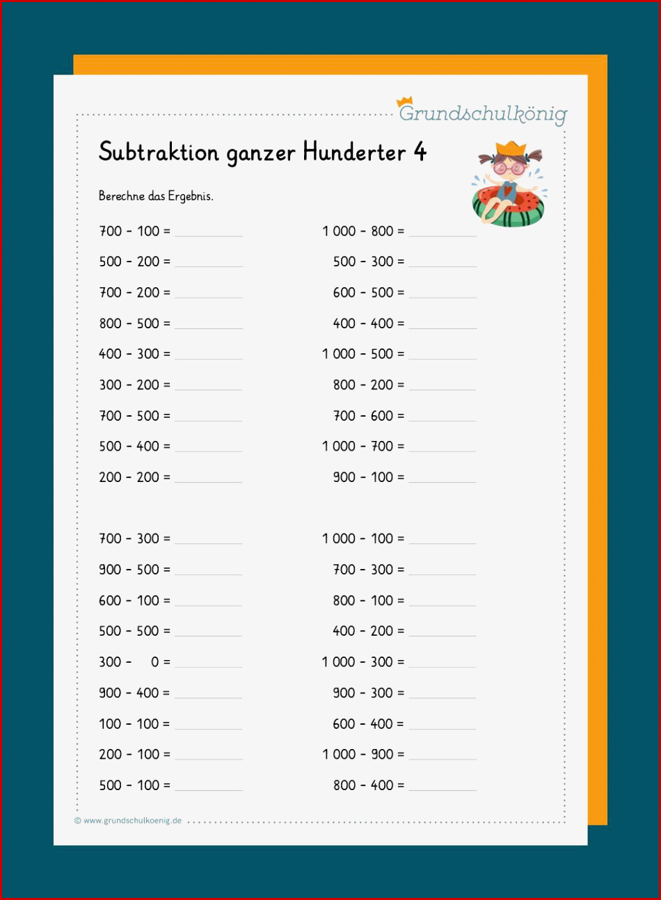 Grundschulkönig Hundertertafel Zum Ausdrucken