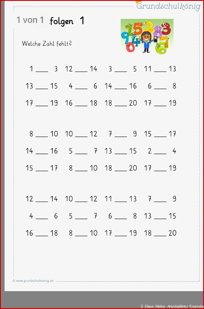 Grundschulkönig Mathe Arbeitsblätter Klasse 2 Worksheets