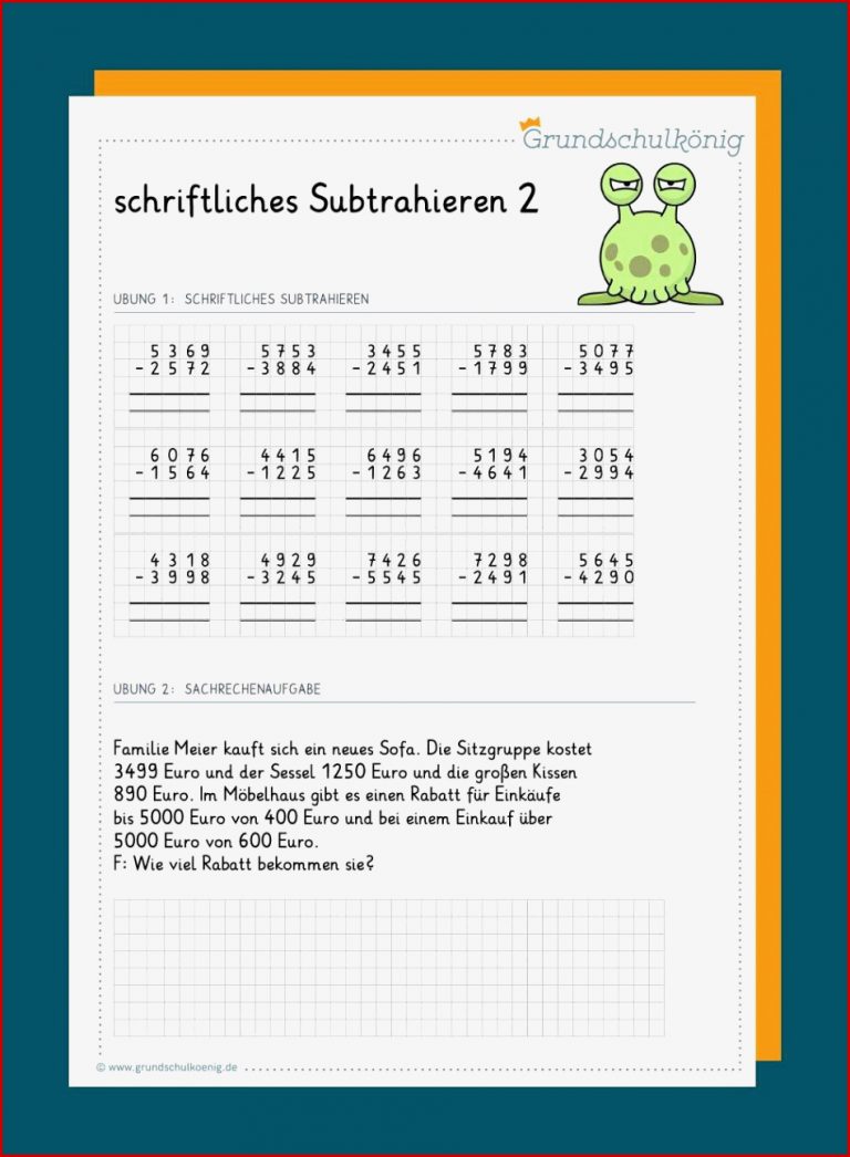 Grundschulkönig Mathe Klasse 4 Schriftliches Divi Ren