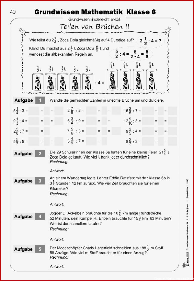 Grundwissen Mathematik Klasse 6 Pdf Ab 11 J 104 S