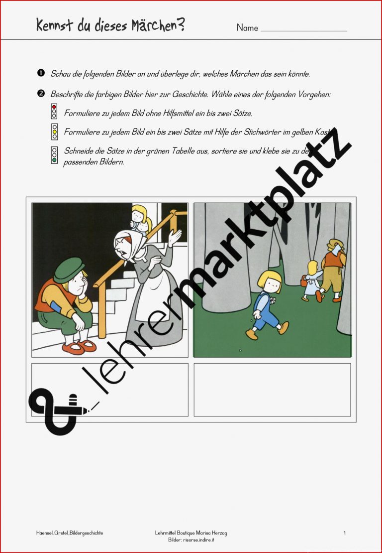 Hänsel Und Gretel Grundschule Arbeitsblätter Worksheets