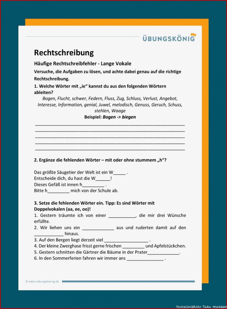 Häufige Rechtschreibfehler