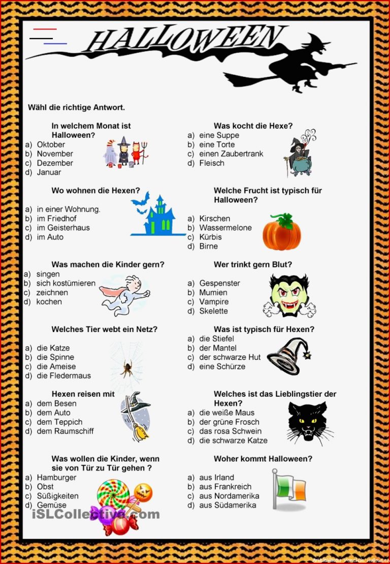 Halloween Quiz halloweentreatsforschool Die Schüler