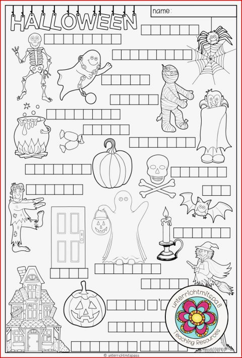 8 Wunderbar Arbeitsblätter Halloween Grundschule Kostenlos Für Sie