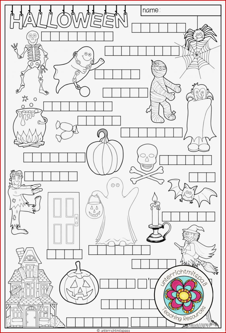 Halloween Vocabulary Worksheet – Unterrichtsmaterial in