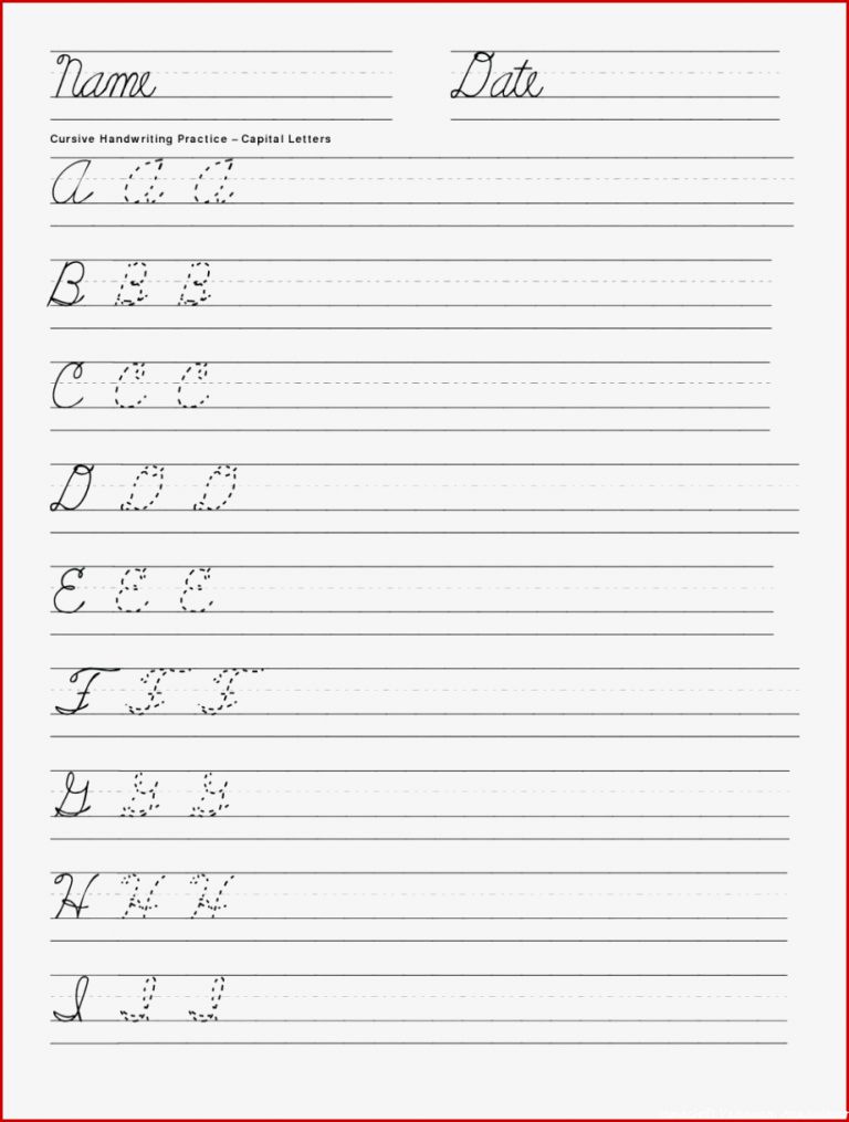 Handschrift Verbessern Arbeitsblätter Worksheets