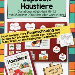 Haustiere Lapbook Super Geeignet Für S Homeschooling