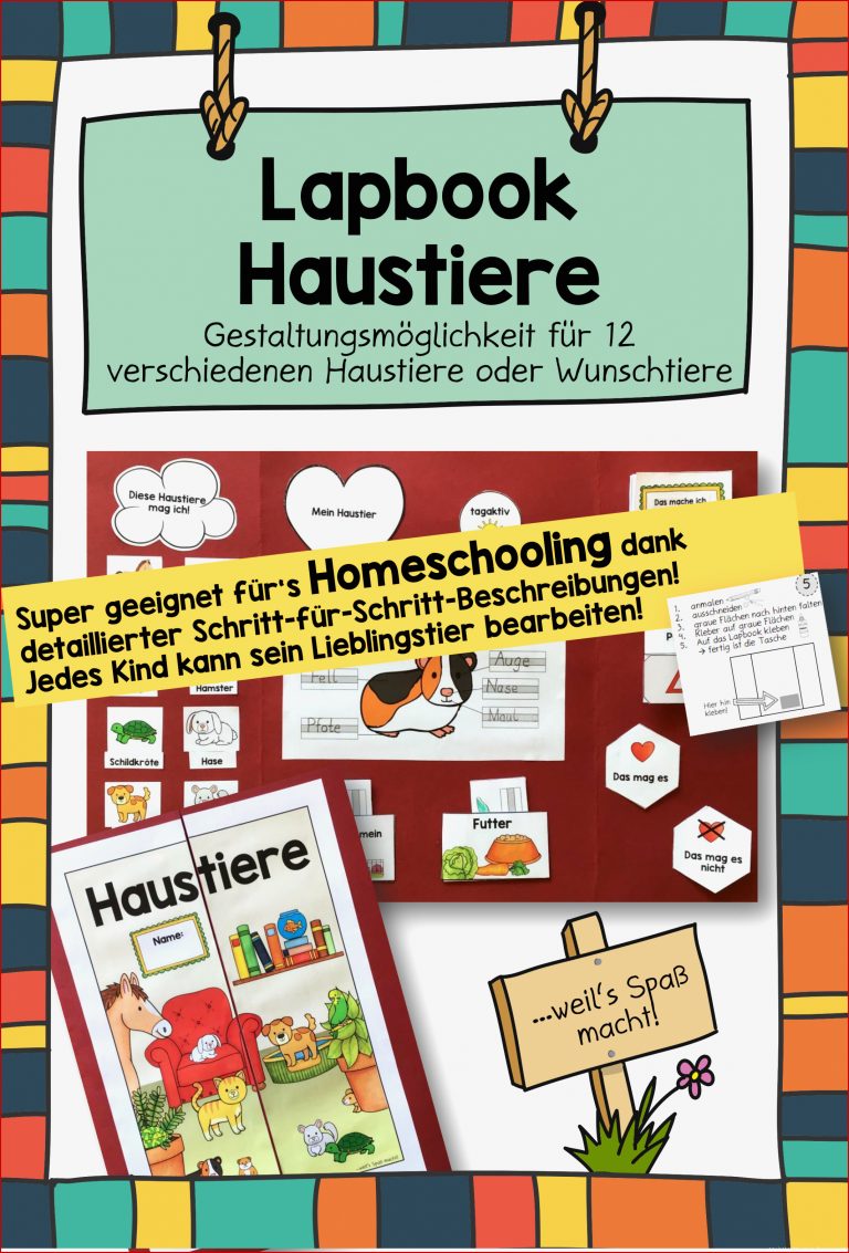 Haustiere Lapbook Super Geeignet Für S Homeschooling