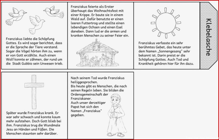 Heiliger Franziskus Franz Von assisi Kinderbibeltag