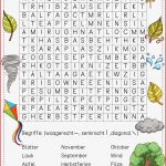 Herbst Suchsel Buchstabengitter – Unterrichtsmaterial In