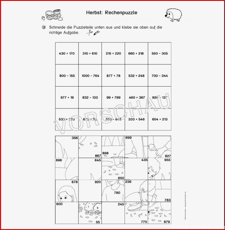 Herbst Werkstatt für Grundschule