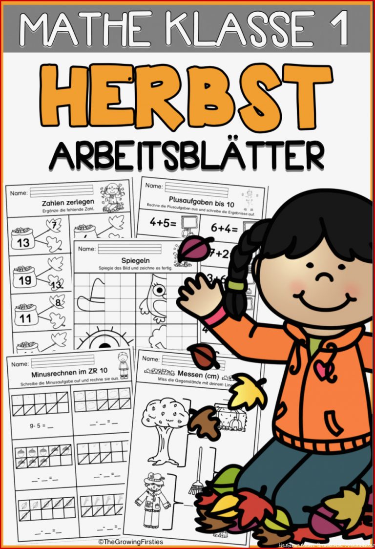 Herbstliche Arbeitsblätter Für Mathe Klasse 1