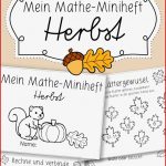 Herbstliches Mathe Miniheft Freebie